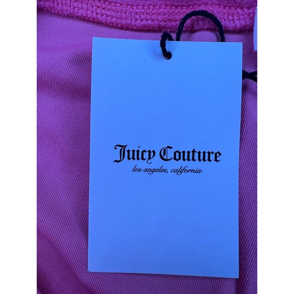 Juicy Couture Pink Party Bling Velour Track Pants With Rhinestone Logo Size XL - Picture 12 of 12